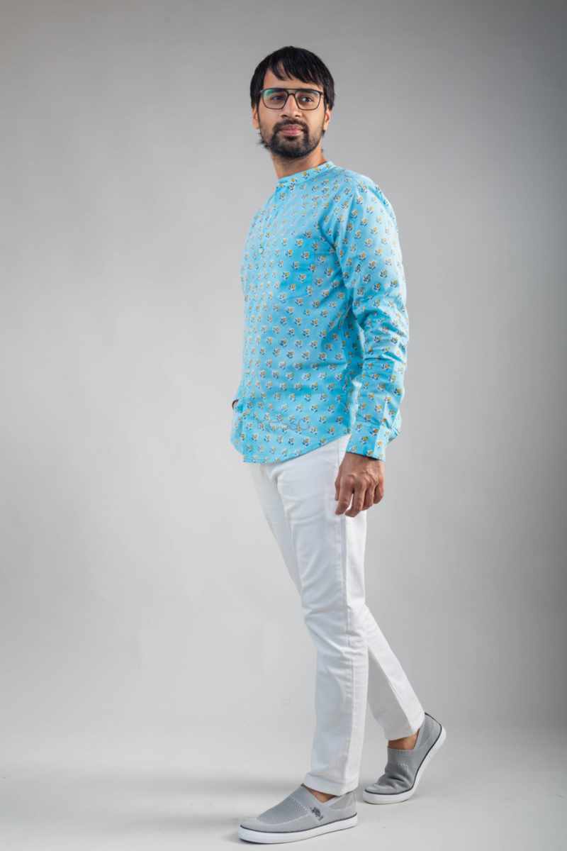 Image for Kusvaa Awk61 Tavasya Block Print Men Shirt Front