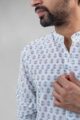 Image for Kusvaa Awk62 Tarush Block Print Men Shirt Closeup