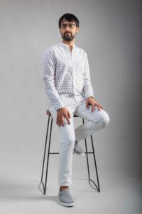 Image for Kusvaa Awk62 Tarush Block Print Men Shirt Front