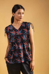 Image for Kusvaa Bpr27 Pakhi Handblock Cotton Short Kurti Featured