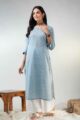 Image for Kusvaa De174 Aakrit Butta Print Straight Fit Kurta Front
