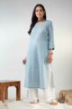 Image for Kusvaa De174 Aakrit Butta Print Straight Fit Kurta Side
