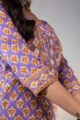 Image for Kusvaa De176 Agni Handblock Straight Fit Kurta Closeup