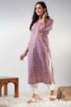 Image for Kusvaa De176 Agni Handblock Straight Fit Kurta Front