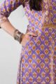 Image for Kusvaa De176 Agni Handblock Straight Fit Kurta Side