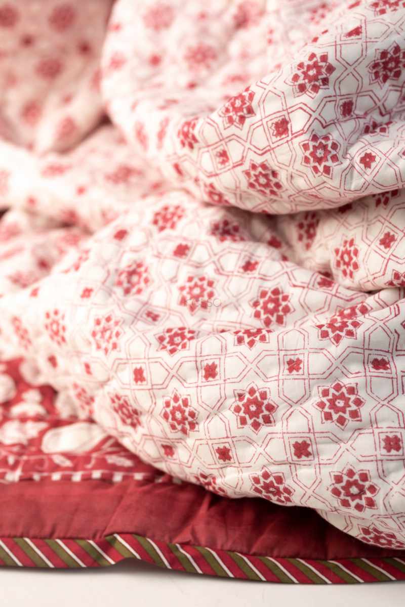 Image for Kusvaa Kaq251 Maahira Double Bed Quilt Closeup