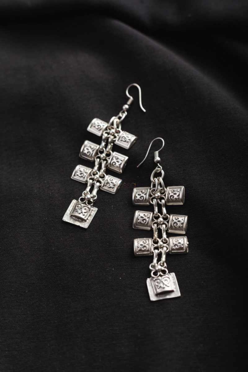 Image for Kusvaa Kpe422 Kazaki Tribal Oval Earrings Featured