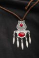 Image for Kusvaa Kpp15 Turkish Multi Stone Pendant Brown Sitting
