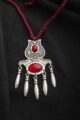Image for Kusvaa Kpp15 Turkish Multi Stone Pendant Red Closeup