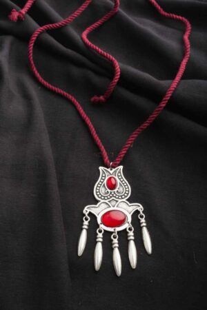 Image for Kusvaa Kpp15 Turkish Multi Stone Pendant Red Side