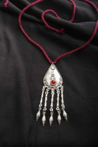 Image for Kusvaa Kpp16 Turkish Multi Stone Pendant Red Front