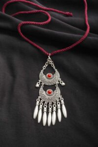 Image for Kusvaa Kpp17 Turkish Multi Stone Pendant Red Front