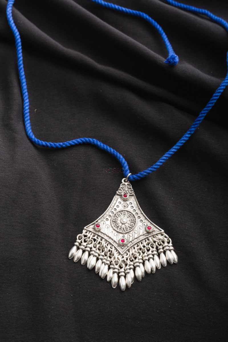 Image for Kusvaa Kpp18 Turkish Multi Stone Pendant Blue Side