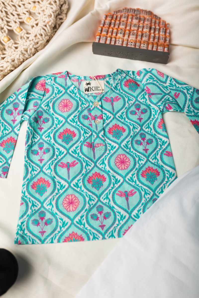 Image for Kusvaa Mbe55 Ahan Cotton Toddler Kurta Side