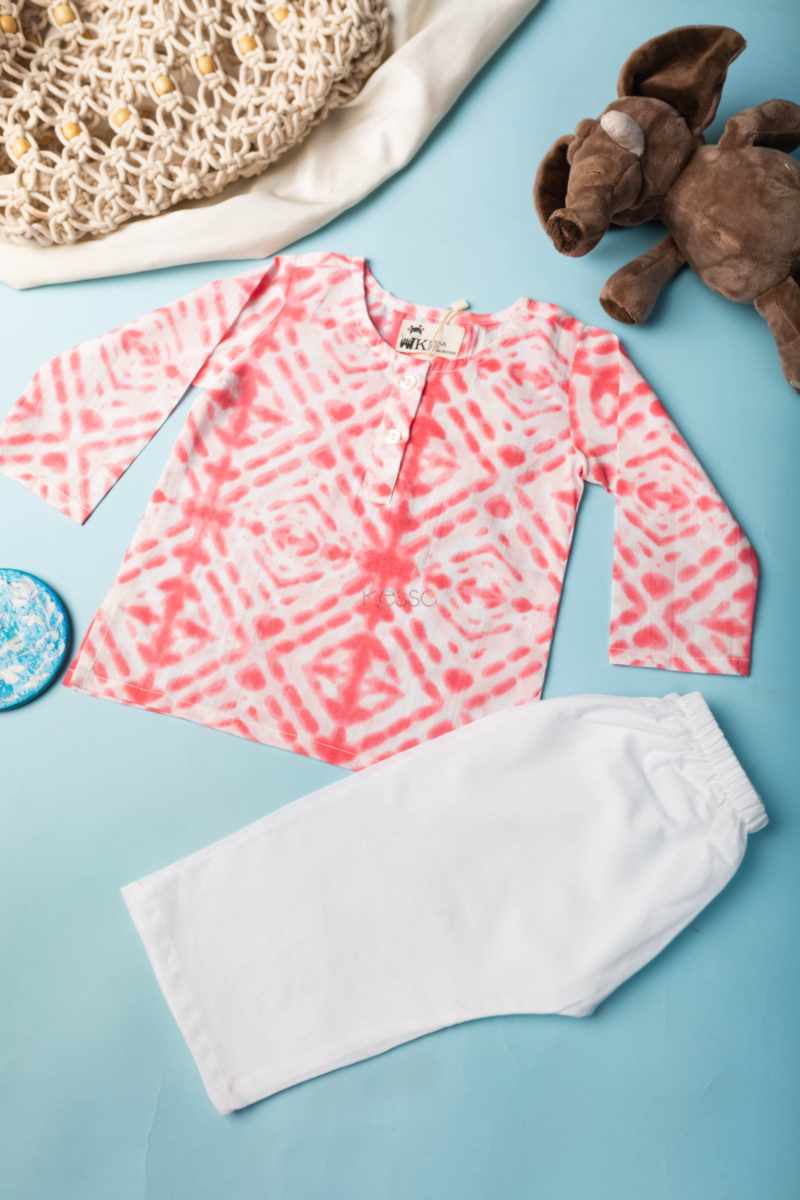 Image for Kusvaa Mbe57 Hanan Cotton Toddler Kurta Side