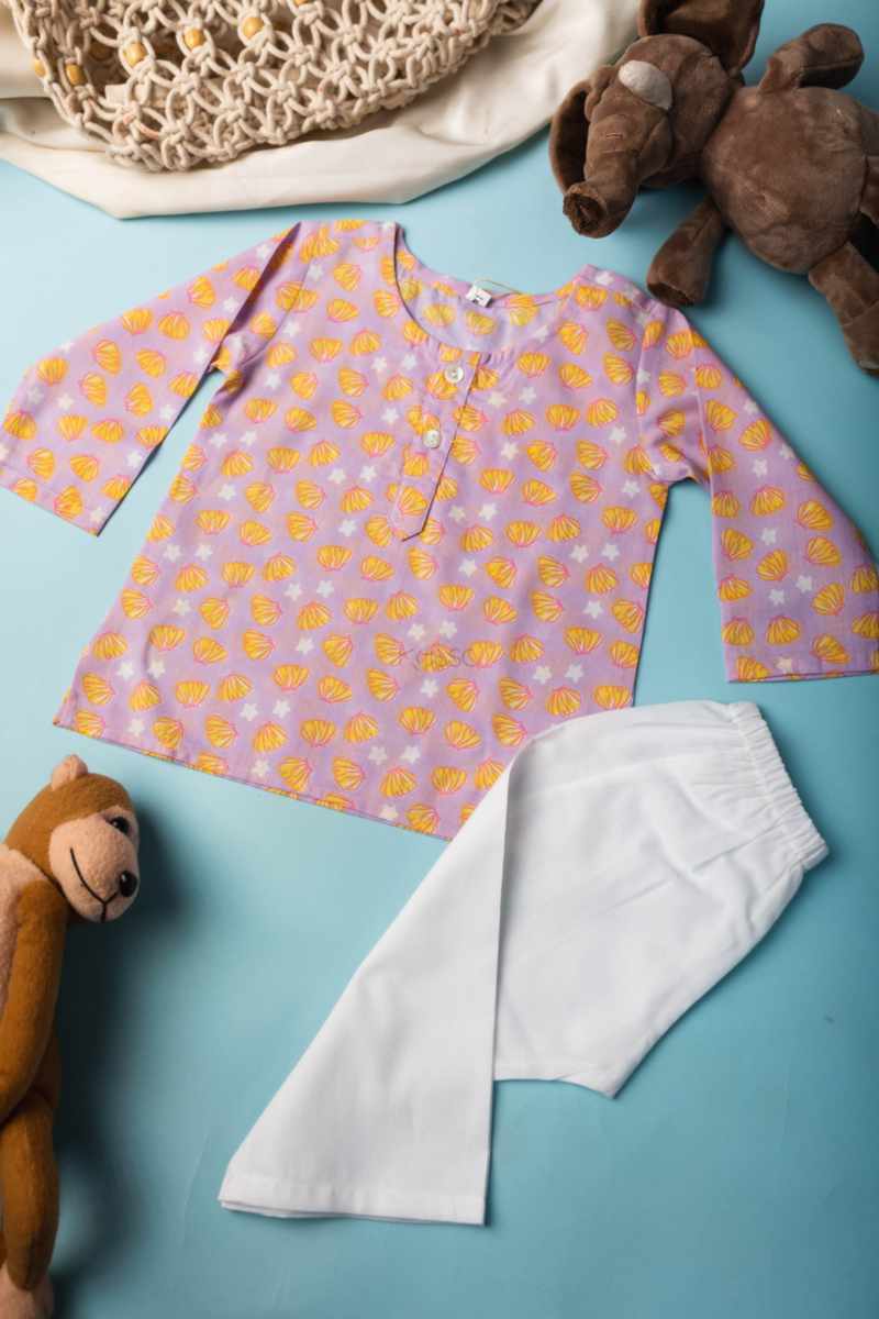 Image for Kusvaa Mbe60 Naatika Cotton Toddler Kurta Side