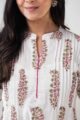 Image for Kusvaa Vcr181 Naia Cotton Straight Fit Kurta Closeup