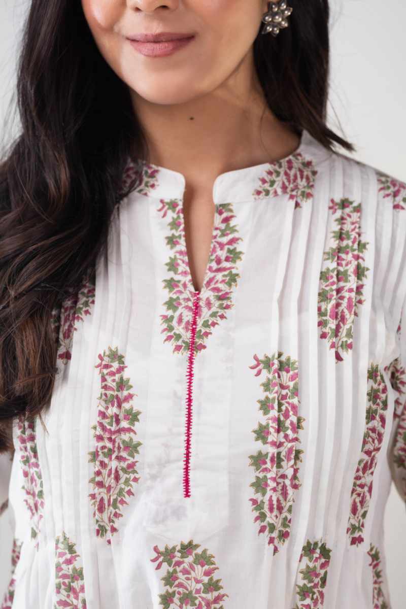 Image for Kusvaa Vcr181 Naia Cotton Straight Fit Kurta Closeup