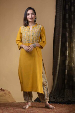 Image for Kusvaa Ws971 Daanvi Cotton Flex Kurta Pant Set Featured