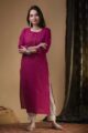 Image for Kusvaa Ws972 Divija South Cotton Straight Fit Kurta Side