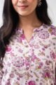 Image for Kusvaa Ws975 Nadia Cotton Straight Fit Kurta Closeup