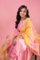 Image for Kusvaa Ws980 Kaberi Chanderi Kurta Dupatta Set Sitting