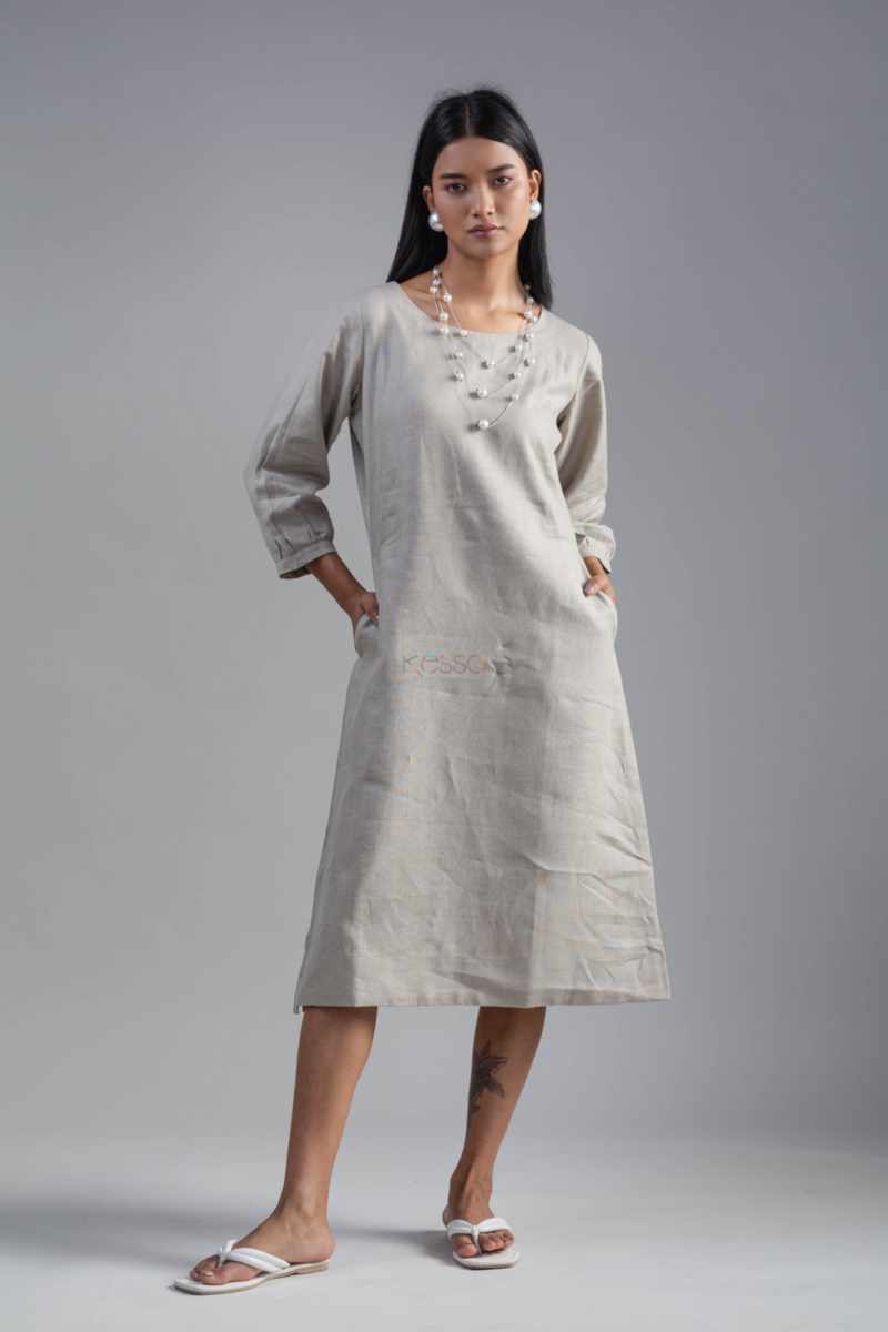Image for Kusvaa Ws982 Udvi Linen Dress Side