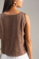 Image for Kusvaa Ws983 Raatri Linen Short Top Closeup