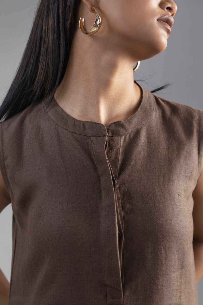 Image for Kusvaa Ws984 Takshaya Linen Dress Closeup