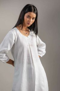 Image for Kusvaa Ws987 Daksha Stripe Linen Dress Featured