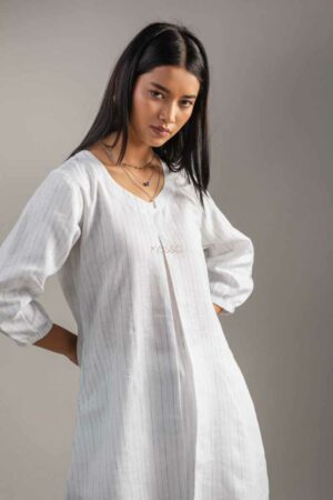 Image for Kusvaa Ws987 Daksha Stripe Linen Dress Featured