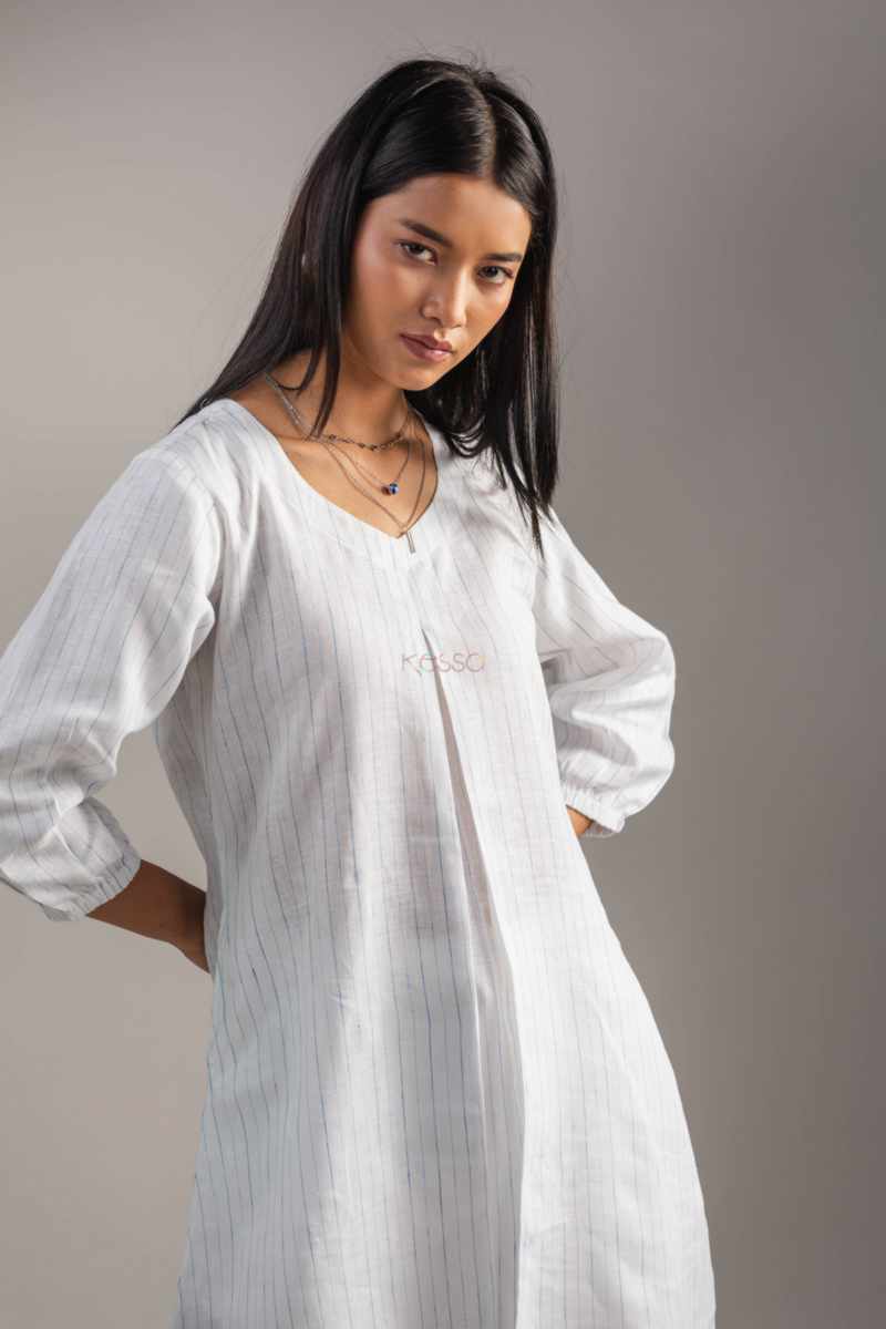 Image for Kusvaa Ws987 Daksha Stripe Linen Dress Featured