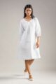 Image for Kusvaa Ws987 Daksha Stripe Linen Dress Front