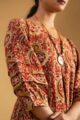Image for Kusvaa Ws991 Kanishka Kalmkari Cotton Dress Closeup 2