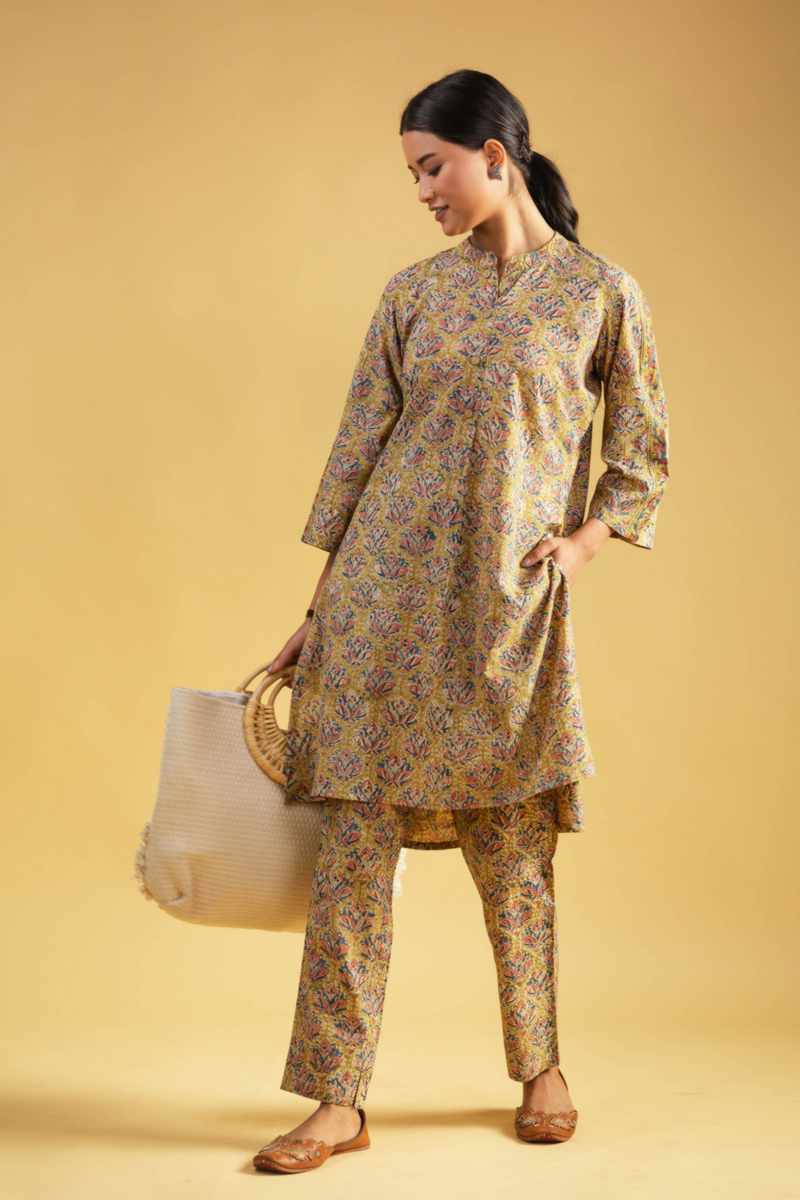 Image for Kusvaa Ws995 Aasta Kalmkari Cotton Co Ord Set Featured