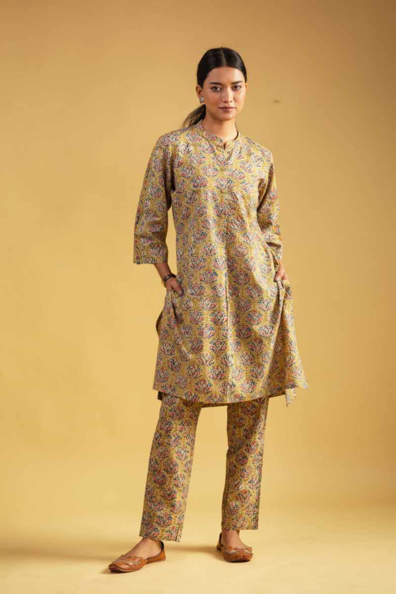 Image for Kusvaa Ws995 Aasta Kalmkari Cotton Co Ord Set Front