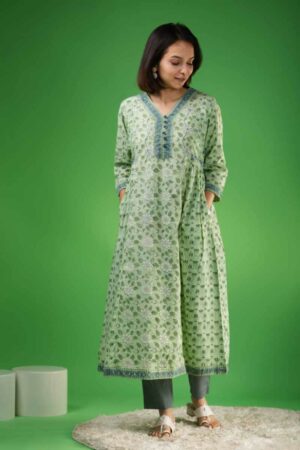 Image for Kusvaa Wsr370 Helly Cotton A Line Kurta Featured