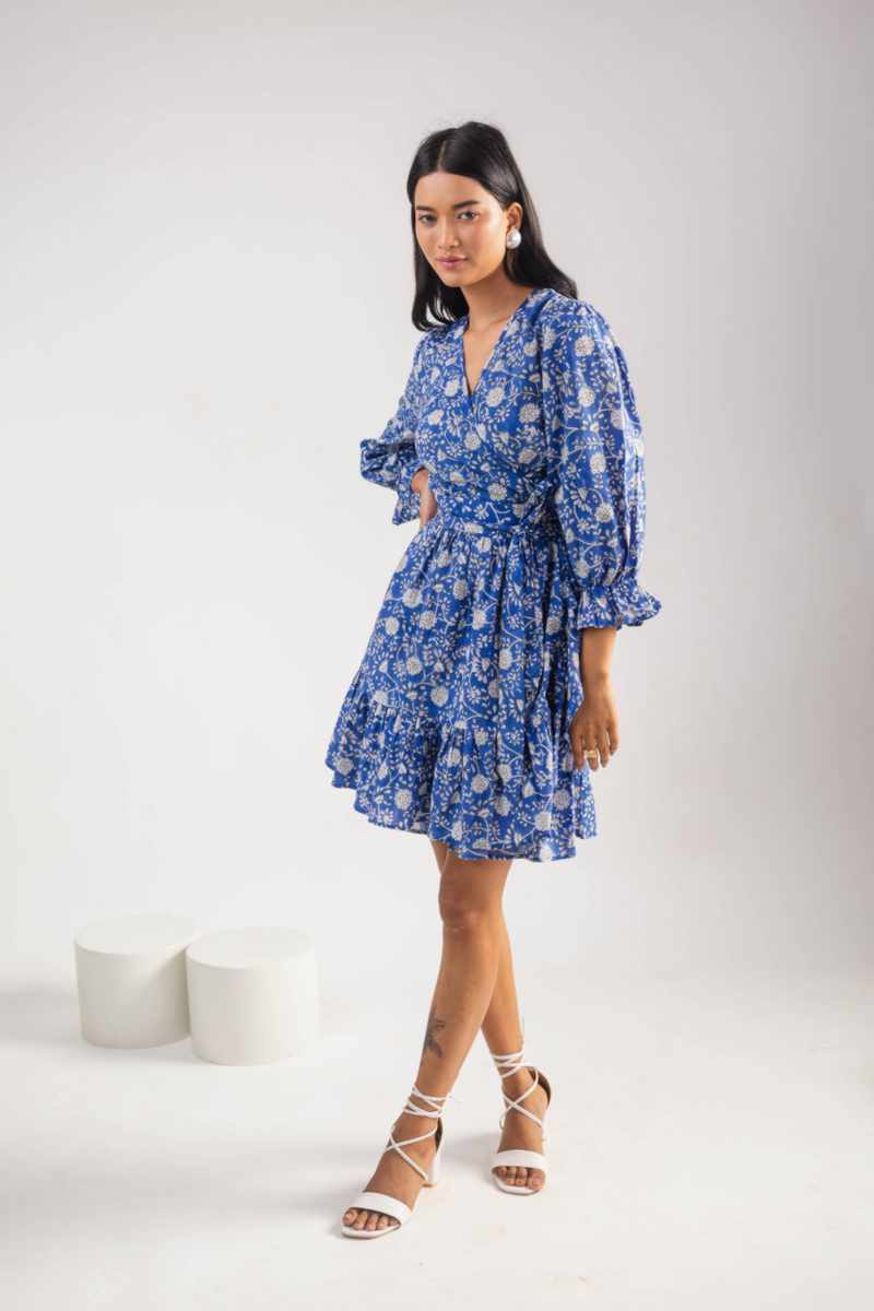 Image for Kusvaa Anuk16 Evelina Handblock Cotton Dress Side