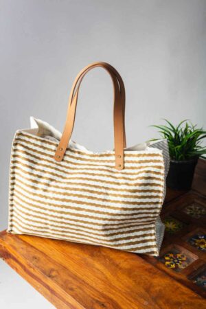 Image for Kusvaa Anuka06 Handblock Canvas Bag Anuka06 Featured