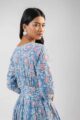Image for Kusvaa Avdaf215 Dipta Cotton Handblock Dress Closeup 2