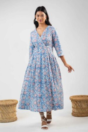 Image for Kusvaa Avdaf215 Dipta Cotton Handblock Dress Featured