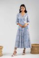 Image for Kusvaa Avdaf215 Dipta Cotton Handblock Dress Front