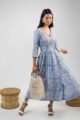 Image for Kusvaa Avdaf215 Dipta Cotton Handblock Dress Side