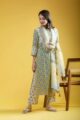 Image for Kusvaa Avdaf216 Lavi Handblock Kurta With Kota Doriya Dupatta Side