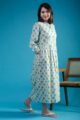 Image for Kusvaa Avdaf223 Thitiksha Cotton Handblock Dress Closeup 2