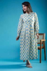 Image for Kusvaa Avdaf223 Thitiksha Cotton Handblock Dress Featured