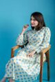 Image for Kusvaa Avdaf223 Thitiksha Cotton Handblock Dress Sitting