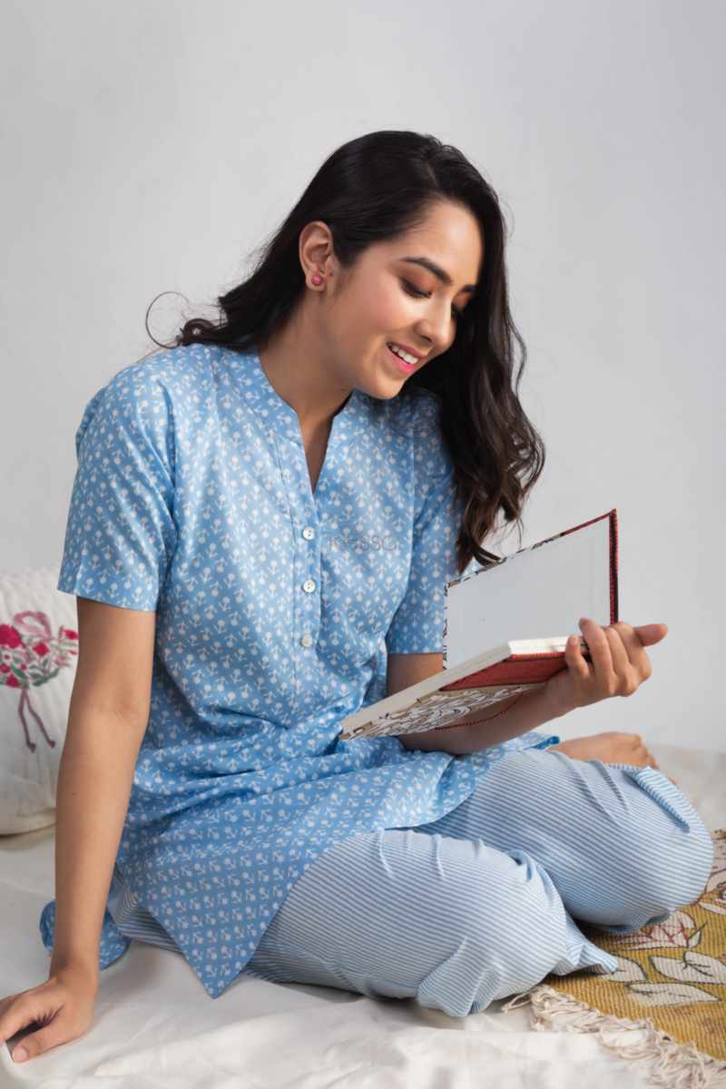 Image for Kusvaa De180 Yasti Cotton Loungewear Set Closeup 2
