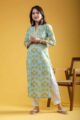 Image for Kusvaa De181 Bhargavi Handblock Cotton Kurta Side