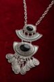 Image for Kusvaa Kpn09 Kazaki Bar Semi Circular Tribal Boho Necklace Black Front